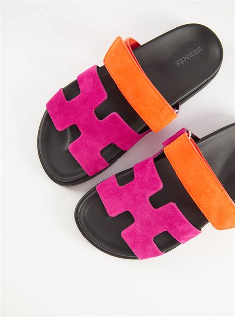 hermes sandals pink and orange|hermes snakeskin sandals.